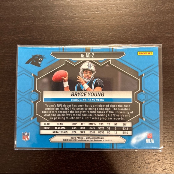 2023 Bryce Young NFL Debut Rookie Card. - Picture 2 of 2